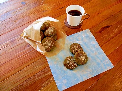 ＊米粉で♪チョコとくるみの抹茶クッキー＊